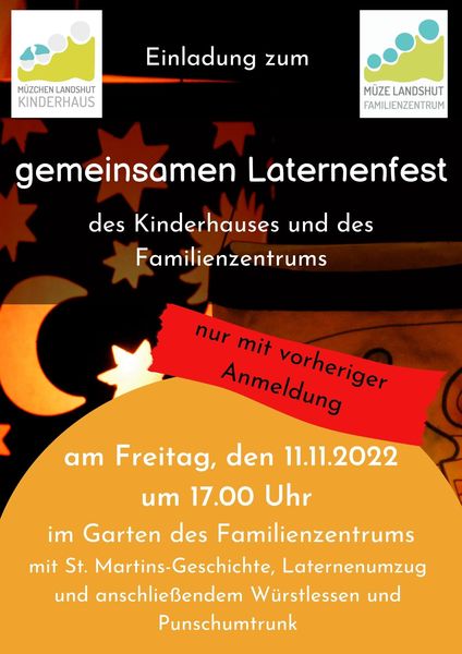 gemeinsam Laterne laufen Müze Landshut Familienzentrum